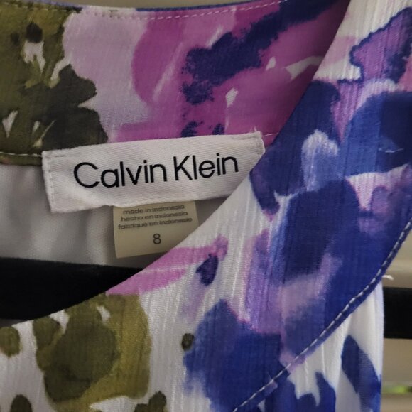 Calvin Klein Floral Maxi Summer Dress Size 8 - Picture 2 of 7